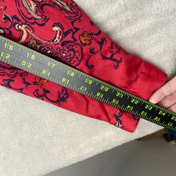 Coldwater Creek Womens Shirt Medium Long Sleeve Floral Red Casual Retro Y2K - Picture 6 of 8